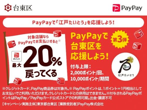 PayPay20％戻ってくる