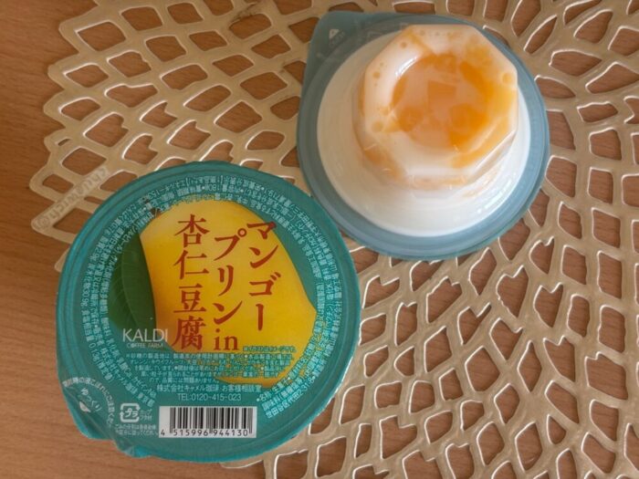 KALDI　マンゴープリン in 杏仁豆腐